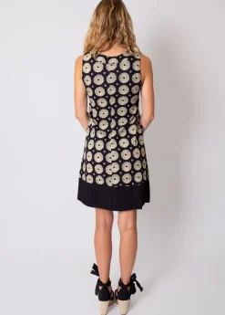 Flash Sale Coton Du Monde Robe courte en coton TATIANA imprimé créole 37 Noir