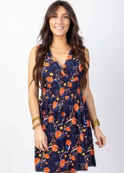 Best Coton Du Monde Robe courte fluide imprimé fleurs LIVIA Hanami