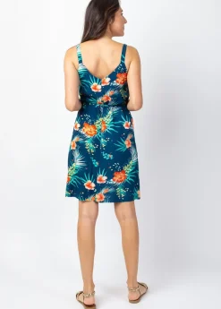 Hot Coton Du Monde Robe courte fluide LENA motif fleurs Maui