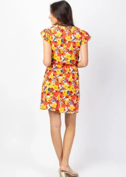 Discount Coton Du Monde Robe courte fluide Vera imprimé fleuri Flowers Power