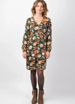 Sale Coton Du Monde Robe courte hiver manches longues en viscose épais HELENA Arty