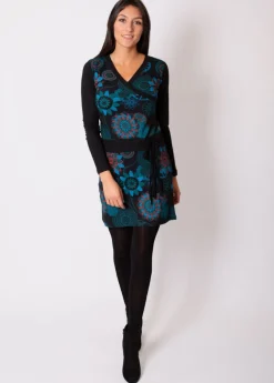 Fashion Coton Du Monde Robe en coton ceinturée GUADARRAMA imprimé fleuri