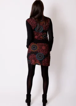 New Coton Du Monde Robe en coton ceinturée ORIZA motif mandalas