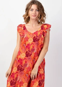 Best Coton Du Monde Robe fleurie tendance ZOLA imprimé coloré lumineux Java