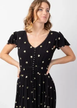 Best Coton Du Monde Robe longue bohème chic SUMATRA e Noir