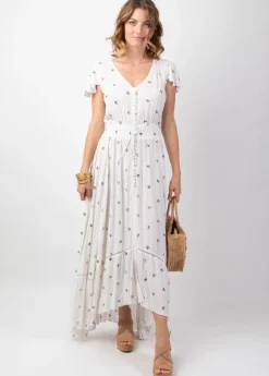 Fashion Coton Du Monde Robe longue bohème chic SUMATRA he Blanc