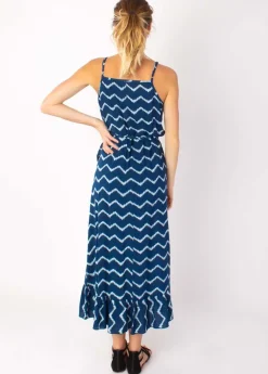 Fashion Coton Du Monde Robe longue fines bretelles SACHA tie and dye marine Tie&Dye Marine