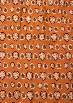 Best Coton Du Monde Robe longue fines bretelles LAETITIA imprimé ethnique camel 29 Camel