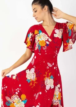 Hot Coton Du Monde Robe longue SAKURA bohème imprimé fleuri Volupte