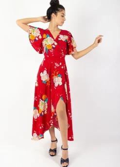 Hot Coton Du Monde Robe longue SAKURA bohème imprimé fleuri Volupte