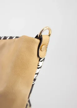 Store Coton Du Monde Sac à main bourse ETERNA patchwork noir Beige