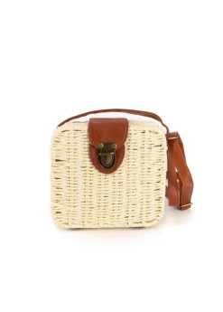 Fashion Coton Du Monde Sac en bandoulière tressé LOINA crème Blanc