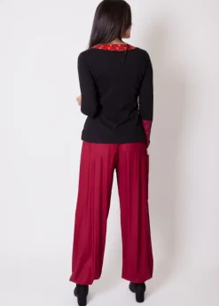 Cheap Coton Du Monde Top en coton à empiècements DENALI Rouge