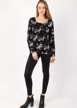 Flash Sale Coton Du Monde Top en coton col rond SUMAN imprimé fleuri Narcisse Hiver