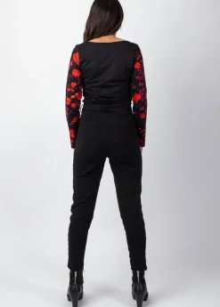 Cheap Coton Du Monde Top en coton col rond SUMAN imprimé fleuri rouge Red Roses