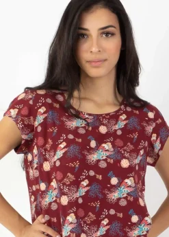 Best Sale Coton Du Monde Top manches courtes SALOME imprimé Narcisse