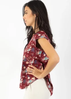 Best Sale Coton Du Monde Top manches courtes SALOME imprimé Narcisse