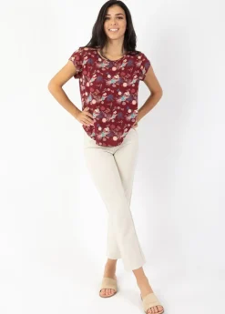 Best Sale Coton Du Monde Top manches courtes SALOME imprimé Narcisse