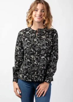 Flash Sale Coton Du Monde Top manches longues en viscose épais JOE imprimé Orient