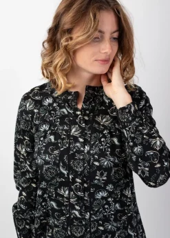 Flash Sale Coton Du Monde Top manches longues en viscose épais JOE imprimé Orient