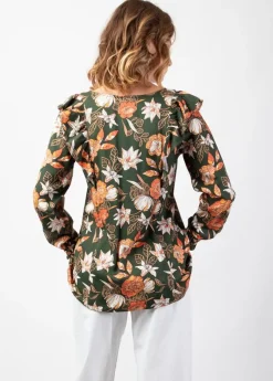 Best Sale Coton Du Monde Top manches longues en viscose épais DANAE imprimé Arty