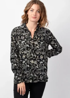 Best Coton Du Monde Top manches longues en viscose épais BELAE imprimé Orient