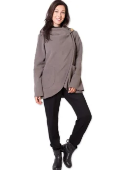 Fashion Coton Du Monde Veste polaire à capuche ethnique OTTAWA e Gris